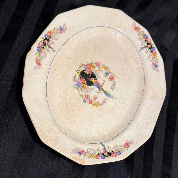 Vintage China Penn Parrot Serving Platter - Picture 13 of 16